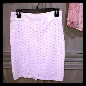 White eyelet skirt